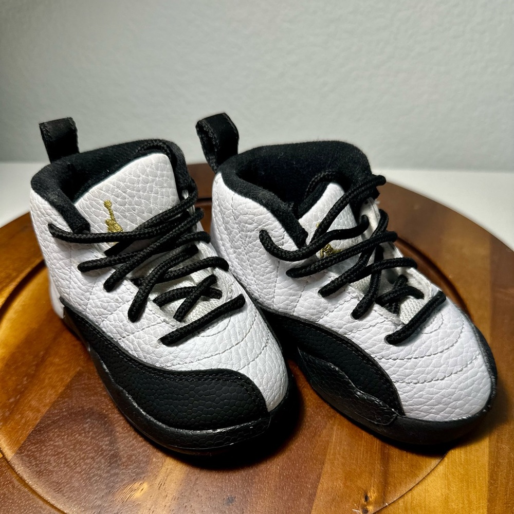 Jordan 12 Retro Toddler White/Black Sneakers